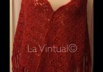 Red Crocheted Shawl