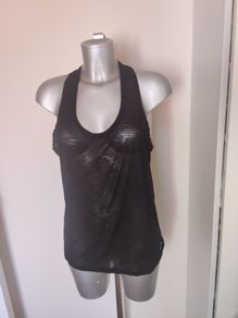 Black mesh vest Crivit sports top size UK16/18 EU44/46 Postage included