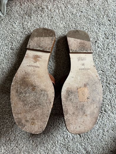 Hermes Oran sandals size 37