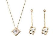 Gold Plated Pendant &amp; Earrings Set