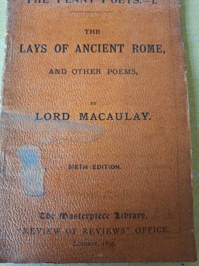 Rare book - The Lays of Ancient Rome by Lord Macaulay