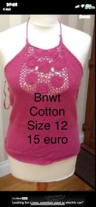 Bnwt cami halter neck size 12 100% cotton
