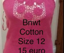 Bnwt cami halter neck size 12 100% cotton