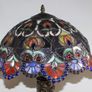 Rustic Large Stained Glass, Tiffany Style Table Lamp Image 3