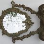 Vintage ornate brass dressing table mirror Image 2