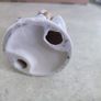 Vintage  Porcelain Old Man Smoking Pipe Cane Figurine Home Decor Collectible Image 4