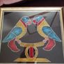 Good sized Vintage Framed String Art Two Love Birds Image 6