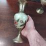 Vintage Brass and Enamel pair Image 4