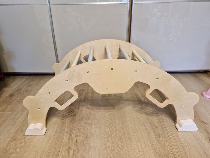 Wooden climbing arch and rocker
