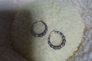 sterling silver creole earrings