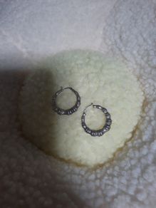 sterling silver creole earrings