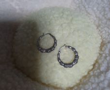 sterling silver creole earrings