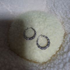 sterling silver creole earrings