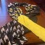 SAMOON scarf in black with yellow and white Image 3