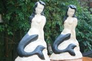 Vintage Garden Decor Mermaid Sculpture figurine Nautical Decor