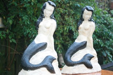 Vintage Garden Decor Mermaid Sculpture figurine Nautical Decor