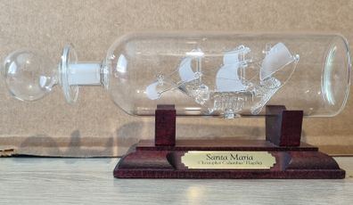 Vintage Mayflower Glass Ship - Santa Maria Christopher Columbus Flagship