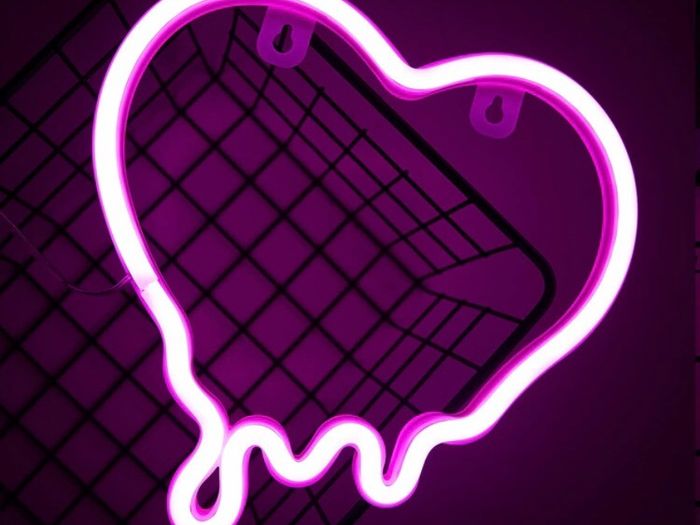 Heart Neon Signs, Pink Heart Neon Lamp Pink LED Neon Lights Night Light
