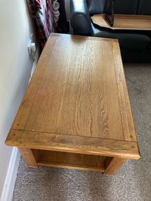Nice large solid wood coffee table