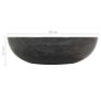 Sink 40x12 cm Marble Black Image 8