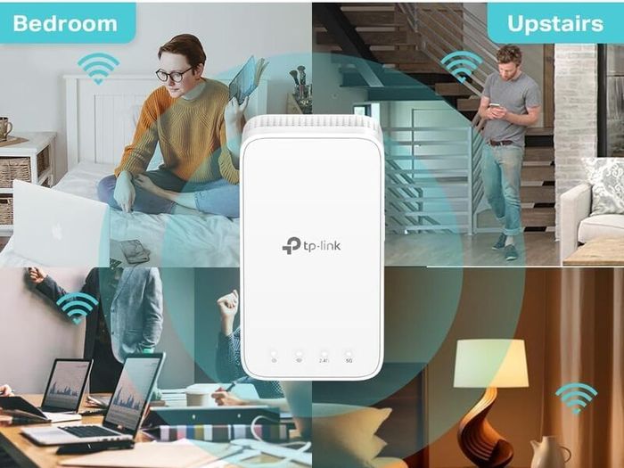 TP-Link RE330 AC1200Mbps WiFi Extender Booster, Ethernet Port, EasyMesh, WiFi Booster Range Extender, Internet Booster, Access Point, Works with Any WiFi Router, App Control Easy Setup, UK Plug