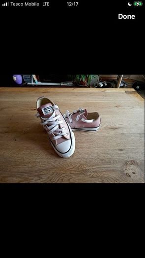 Sparkly Pink Converse UK 3.5