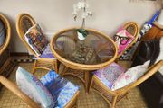table and chairs, armchair
