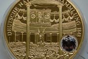 24 Karat Gold plated Proof 1848 First National assembly Germany "Highlights of German History"