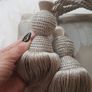Stunning Latte Curtain Tie Backs with Crystal Embellishments x4 Image 4
