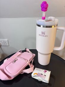 Stanley Thermos - Pink & Stanley Tumbler Carrier Bag