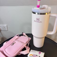 Stanley Thermos - Pink & Stanley Tumbler Carrier Bag