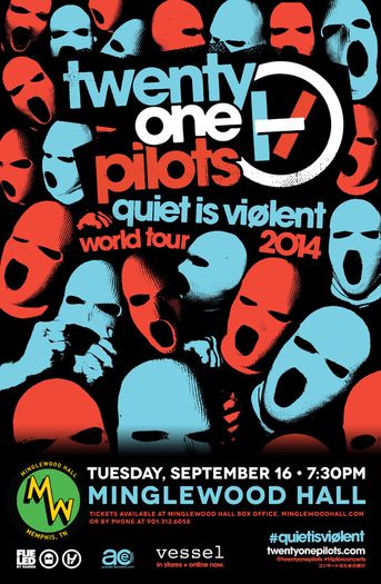 Twenty One Pilots  - Minglewood Hall - Rare Mini Print/Poster