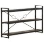 3-Tier Bookcase Black 140x30x80 cm Solid Mango Wood Image 8