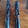 2 hand carved ebony candlesticks Image 3