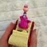 Burger King The Flintstones Rollers 1993 Pt 4 Dino Part is Missing Approx. 8 cm. Used Please see photos Image 4