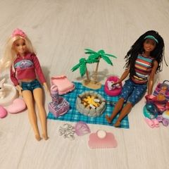 Camping Barbies and accessories