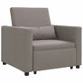 Single Sofa Bed Reclining Taupe 90 x 165 x 87 cm Fabric Image 2