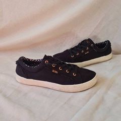 skechers bobs canvas trainers Size 7 eu 40 Black in excellent condition