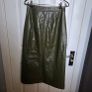 Green PU leather long skirt, size 10 Image 8