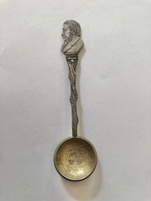 Antique South African Silver Coin Souvenir Spoon