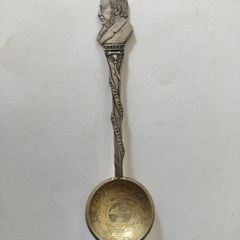 Antique South African Silver Coin Souvenir Spoon