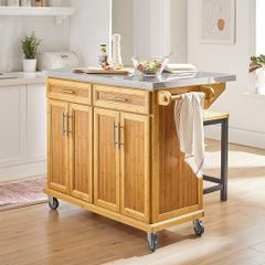 Kitchen Island with expandable work surface