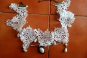 New Victorian style white lace necklace.