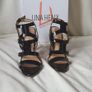 Una healy battle lines gladiator hi heels size 5 black leather Image 2