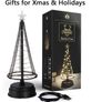 Mini Christmas Tree, Night Light for Home/Decoration/Party/Wedding, USB or Battery Powered, 10Inch 40LED Light Tree, Inside Black S Image 2
