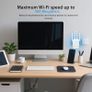 WiFi Extender Booster, WiFi Booster 4 Antennas Ethernet Port, 30 Devices WiFi Booster Range Extender, Covers Up to 5000 Sq.ft, Quick Setup, Works with Any WiFi Router, UK Plug Image 5