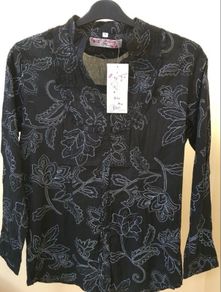 BNWT Size 12 Ladies Black & White Cotton Shirt by Paco