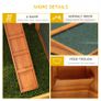Rabbit Hutch with Run Wooden Guinea Pig Hutch Outdoor Bunny Cage Hide House with Sliding Tray, Hay Rack, Ramp, 156 x 58 x 68cm, Orange Image 3