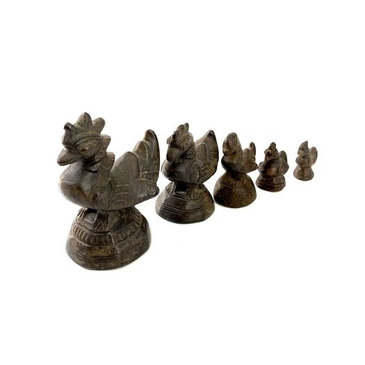Antique 19th century Burmese bronze opium weights