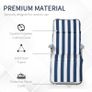 2Pc Folding Sun Loungers Set-Blue/White Image 3